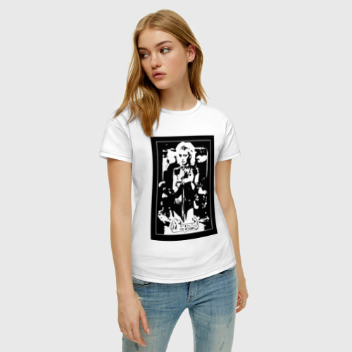 Женская футболка хлопок Группа Мираж винтажный плакат, цвет белый - фото 3