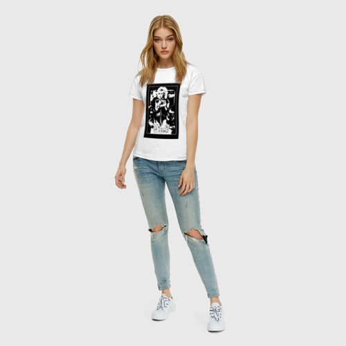 Женская футболка хлопок Группа Мираж винтажный плакат, цвет белый - фото 5