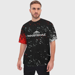 Мужская футболка oversize 3D Warframe краски пали текстура - фото 2