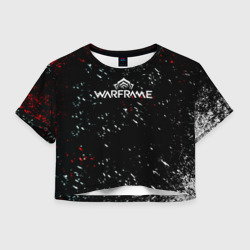 Женская футболка Crop-top 3D Warframe краски пали текстура