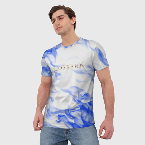 Мужская футболка 3D Lostark flame blue , цвет 3D печать - фото 3