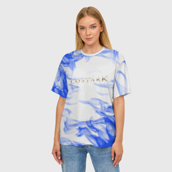 Женская футболка oversize 3D Lostark flame blue  - фото 2