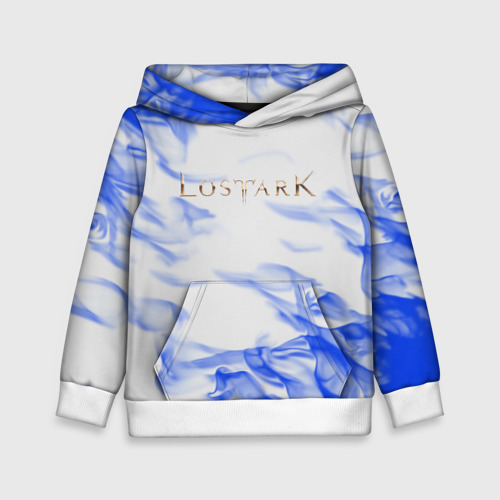 Детская толстовка 3D Lostark flame blue , цвет белый