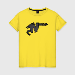Женская футболка хлопок Dancing dragon meme