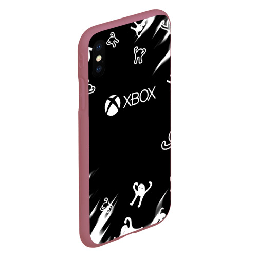 Чехол для iPhone XS Max матовый Ъуъ съука xbox mem, цвет малиновый - фото 3