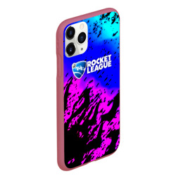 Чехол для iPhone 11 Pro Max матовый Rocket League neon game - фото 2