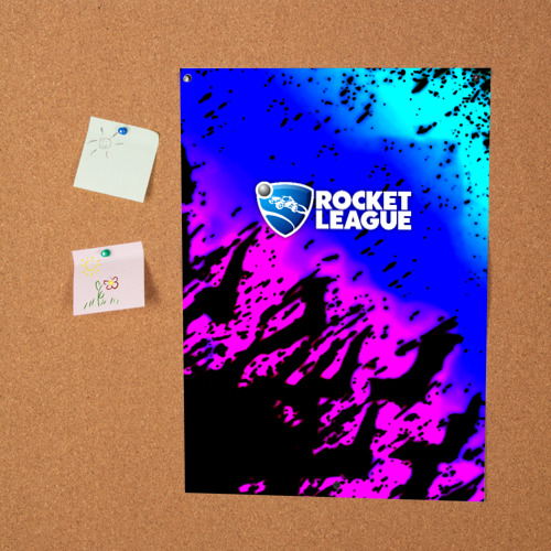 Постер Rocket League neon game - фото 2