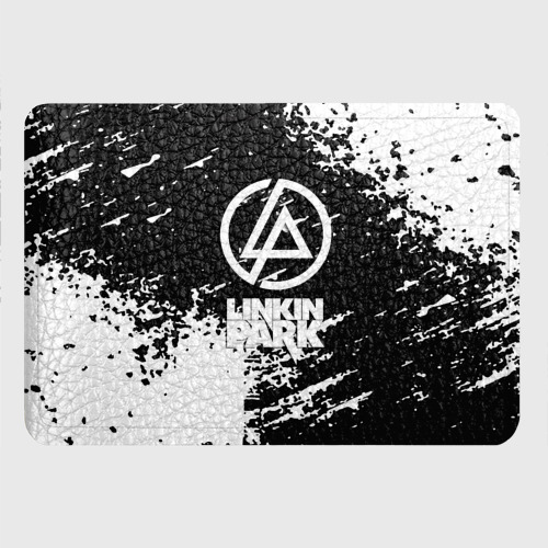 Картхолдер с принтом Linkin park logo краски текстура, цвет красный - фото 4