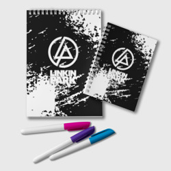 Блокнот Linkin park logo краски текстура