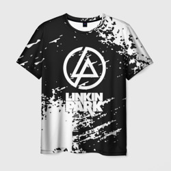 Мужская футболка 3D Linkin park logo краски текстура