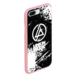 Чехол для iPhone 7Plus/8 Plus матовый Linkin park logo краски текстура - фото 2