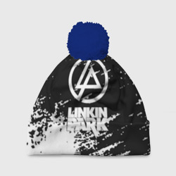 Шапка 3D c помпоном Linkin park logo краски текстура