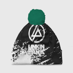 Шапка 3D c помпоном Linkin park logo краски текстура