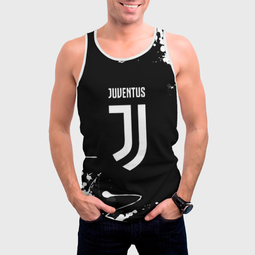 Мужская майка 3D Juventus краски белые, цвет 3D печать - фото 3