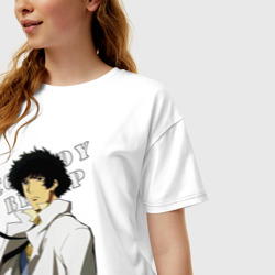 Женская футболка хлопок Oversize Spike из аниме cowboy bebop - фото 2