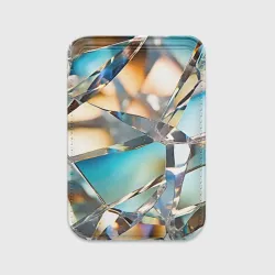 Картхолдер Magsafe магнитный Грани стеклянного камня