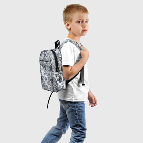 Детский рюкзак 3D с принтом Греб России паттерн, вид сзади #1