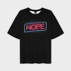 Мужская футболка oversize 3D Nope - neon
