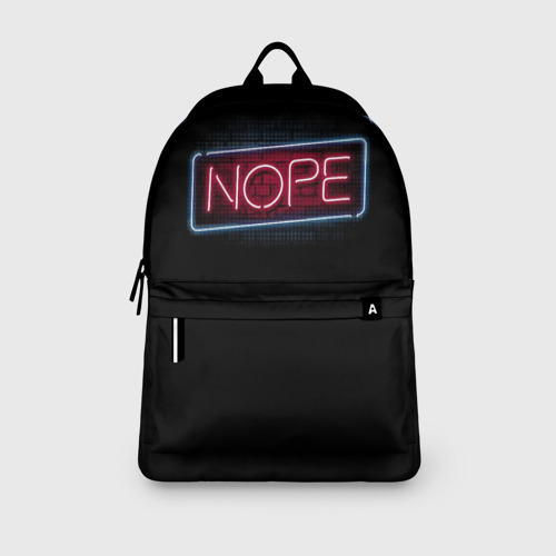 Рюкзак 3D с принтом Nope - neon, вид сбоку #3