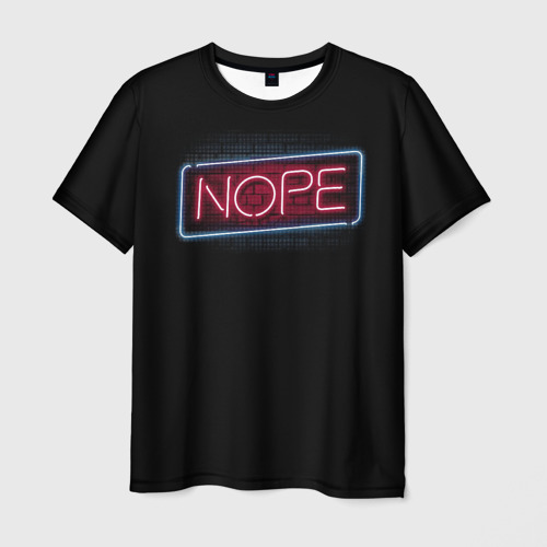 Мужская футболка 3D Nope - neon, цвет 3D печать