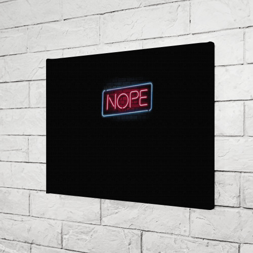 Холст прямоугольный Nope - neon, цвет 3D печать - фото 3