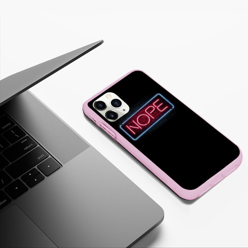 Чехол для iPhone 11 Pro Max матовый с принтом Nope - neon, фото #5
