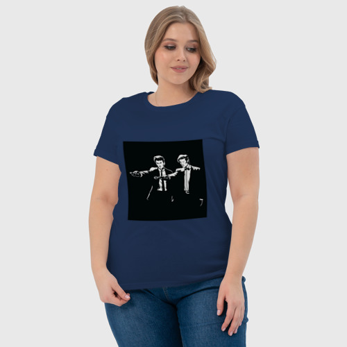 Женская футболка хлопок с принтом Два доктора, фото #4