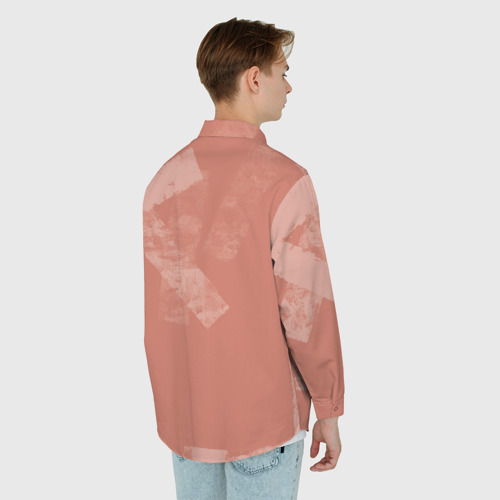 Мужская рубашка oversize 3D с принтом Клуб attantic, вид сзади #2