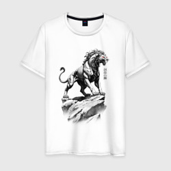 Смилодон саблезубый тигр – Мужская футболка хлопок с принтом купить со скидкой в -20%