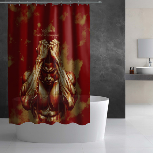 Штора 3D для ванной Спортивный мулат - фото 3