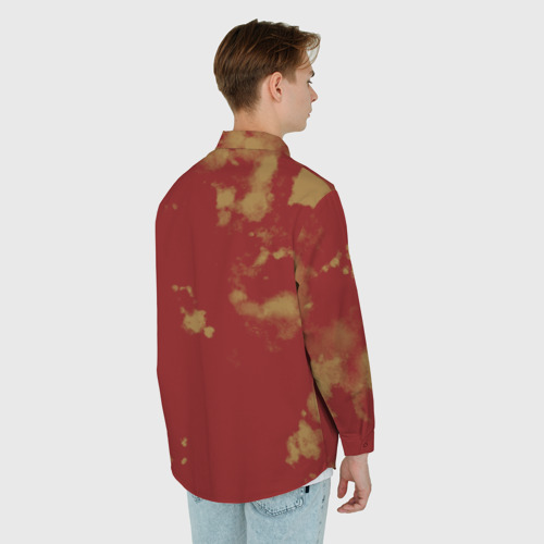 Мужская рубашка oversize 3D с принтом Спортивный мулат, вид сзади #2