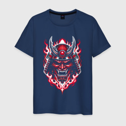 Мужская футболка хлопок Samurai mask demon