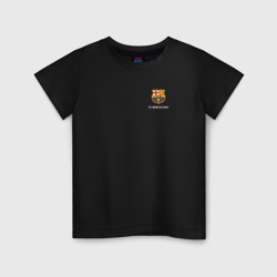 Детская футболка хлопок Футбольный клуб Барселона - с эмблемой