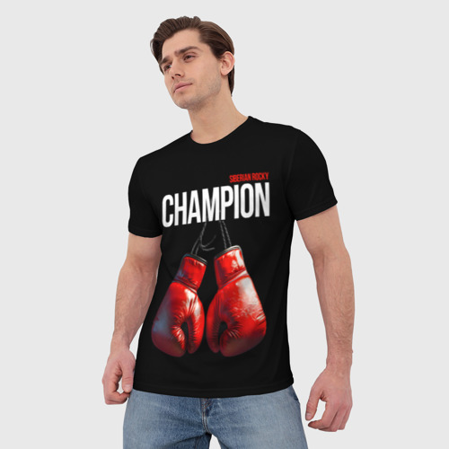 Мужская футболка 3D Siberian Rocky Champion, цвет 3D печать - фото 3