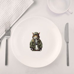 Набор: тарелка + кружка Брутальный кот в форме - фото 2