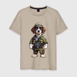 Мужская футболка хлопок Собака в форме