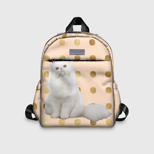 Детский рюкзак с принтом Персидская кошка, вид спереди №1