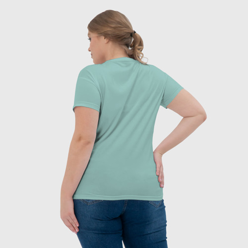 Женская футболка 3D с принтом Тигренок и воробей, вид сзади #2