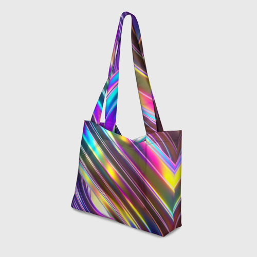 Пляжная сумка 3D Неоновый скрученный металл разноцветный - фото 3