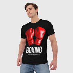 Мужская футболка 3D Boxing Champion  - фото 2