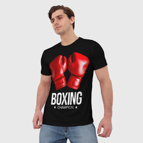 Мужская футболка 3D Boxing Champion , цвет 3D печать - фото 3