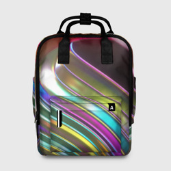 Женский рюкзак 3D Неоновый крученный металл разноцветный