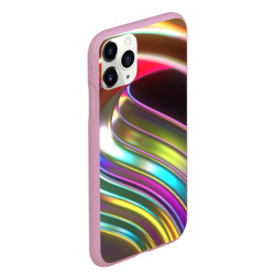 Чехол для iPhone 11 Pro Max матовый Неоновый крученный металл разноцветный - фото 2