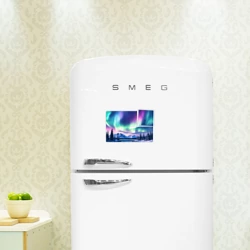 Магнитный плакат 3Х2 Северное сияние на природе ai art - фото 2