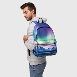 Рюкзак 3D Северное сияние на природе ai art - фото 2