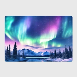 Магнитный плакат 3Х2 Северное сияние на природе ai art