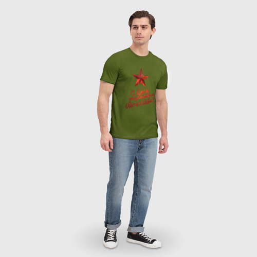 Мужская футболка 3D Защитнику Отечества, цвет 3D печать - фото 5