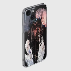 Чехол для iPhone 15 силиконовый с защитой камеры Solo leveling - Igris - фото 2