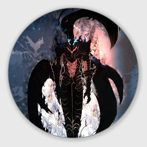 Круглый коврик для мышки Solo leveling - Igris