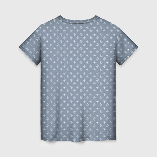 Женская футболка 3D с принтом Цветущая поляна, вид сзади #1